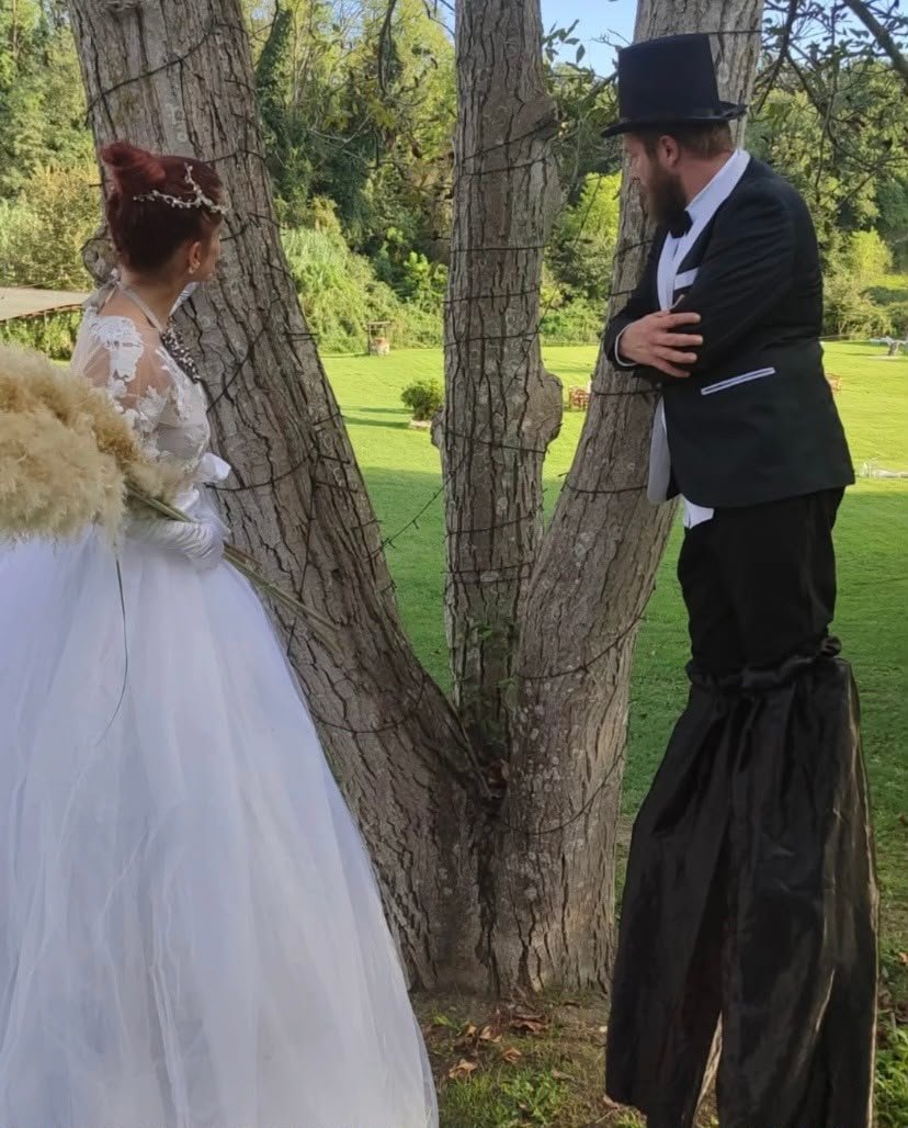 Esibizione artistica per wedding show